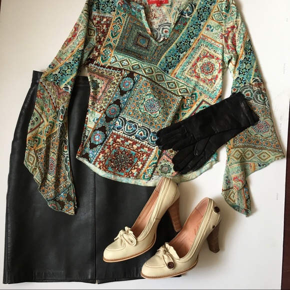 SOLD Laurence Toy genuine leather pencil skirt - Picture 11 of 11